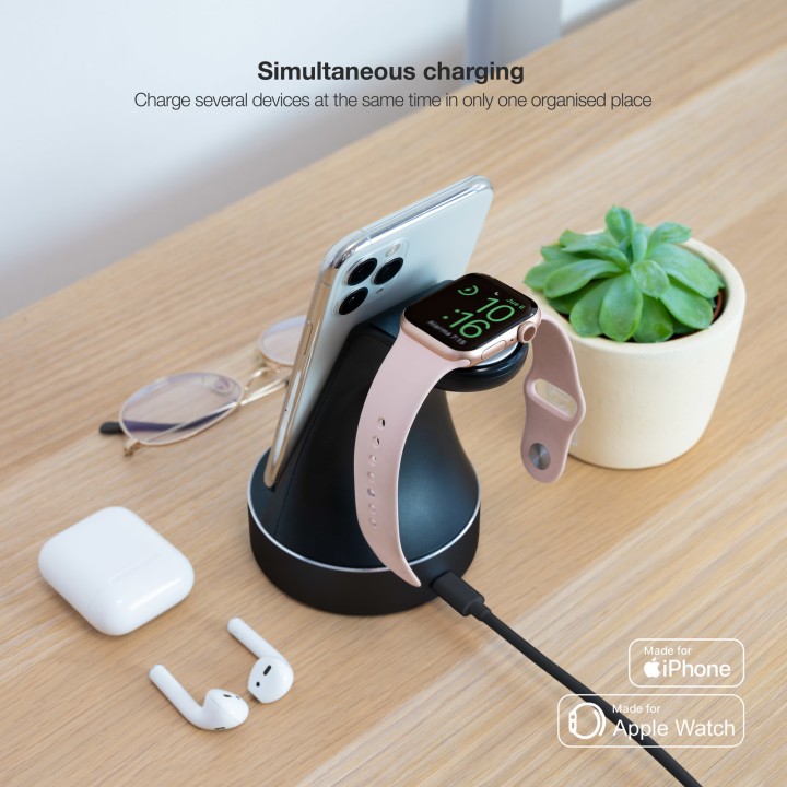 Base Carga TooQ Wireless Apple Watch iPhone (TQCD02L)