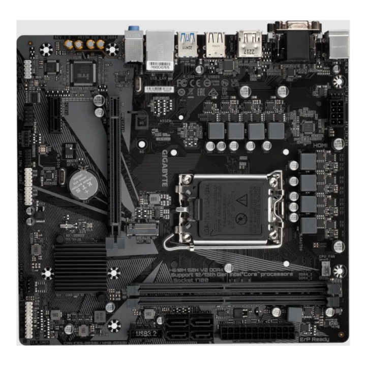 GIGABYTE H610M S2H V2:(1700) 2DDR5 HDMI VGA DVI DP mATX
