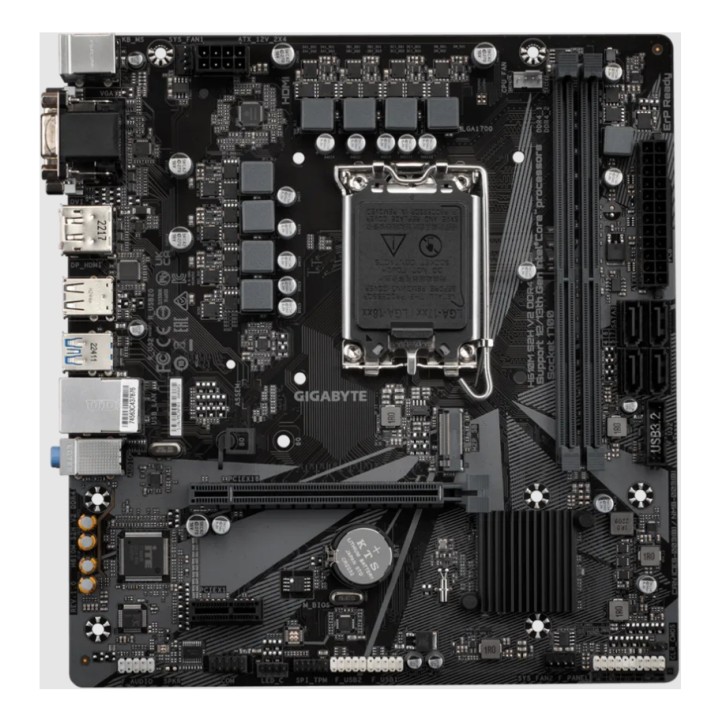 GIGABYTE H610M S2H V2:(1700) 2DDR5 HDMI VGA DVI DP mATX