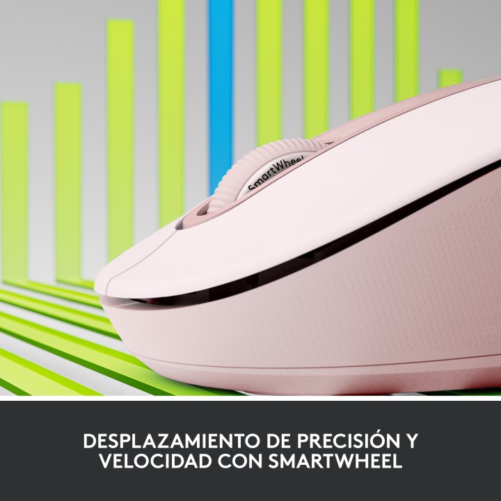 Ratón LOGITECH Signature M650 Wireless Rosa(910-006237)