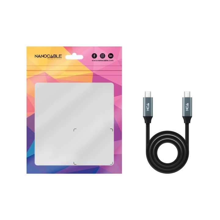 Nanocable USB-C/M a USB-C/M 1.5m Negro(10.01.4301-L150)