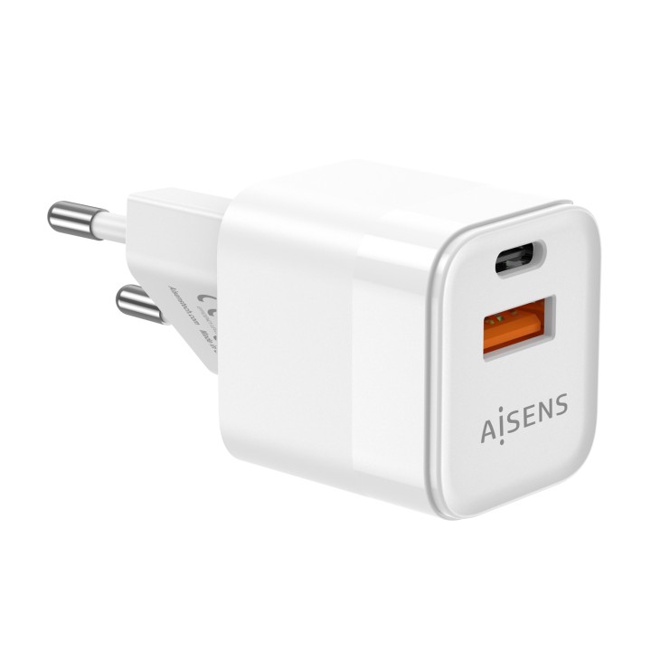 Cargador Pared AISENS Usb-C Usb-A 20W (ASCH-20W2P002-W)