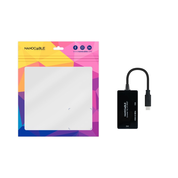 Adap Nanocable USB-C/M a HDMI/DVI/VGA (10.16.4301-ALL)