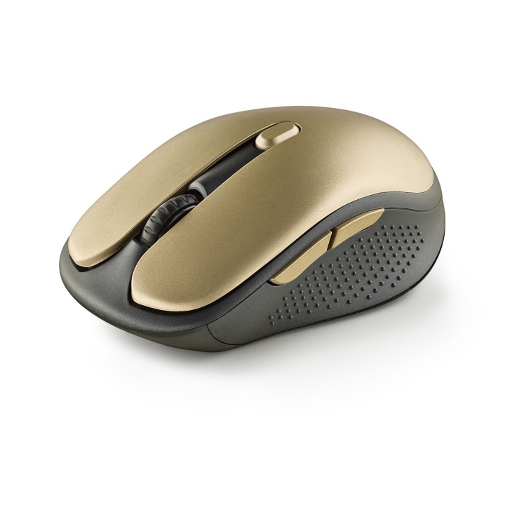 Ratón NGS Óptico RF 2.4GHz 1600dpi Dorado (EVORUSTGOLD)