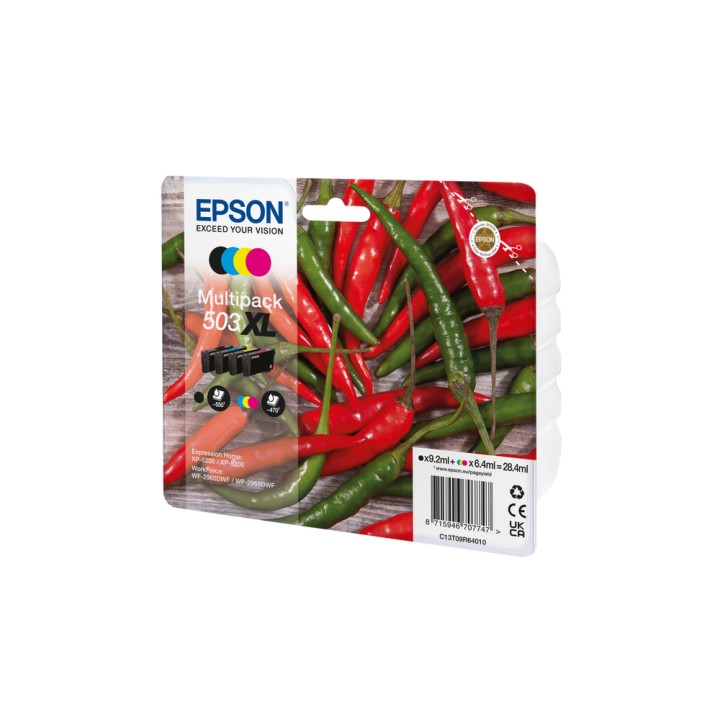 Tinta Epson 503XL Pack Negro/Tricolor (C13T09R64010)