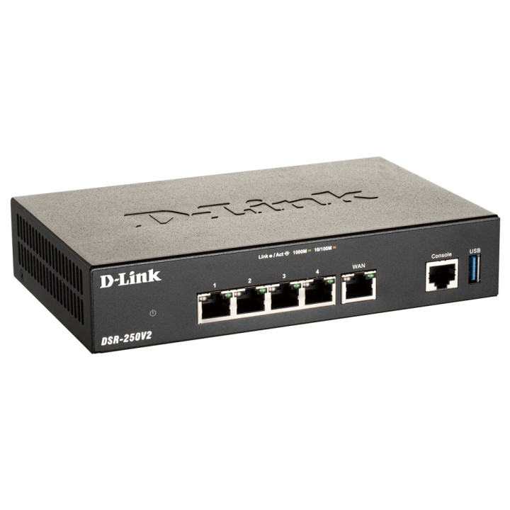 Router D-Link VPN WiFi 1xUSB-A 3.0 Negro (DSR-250V2)