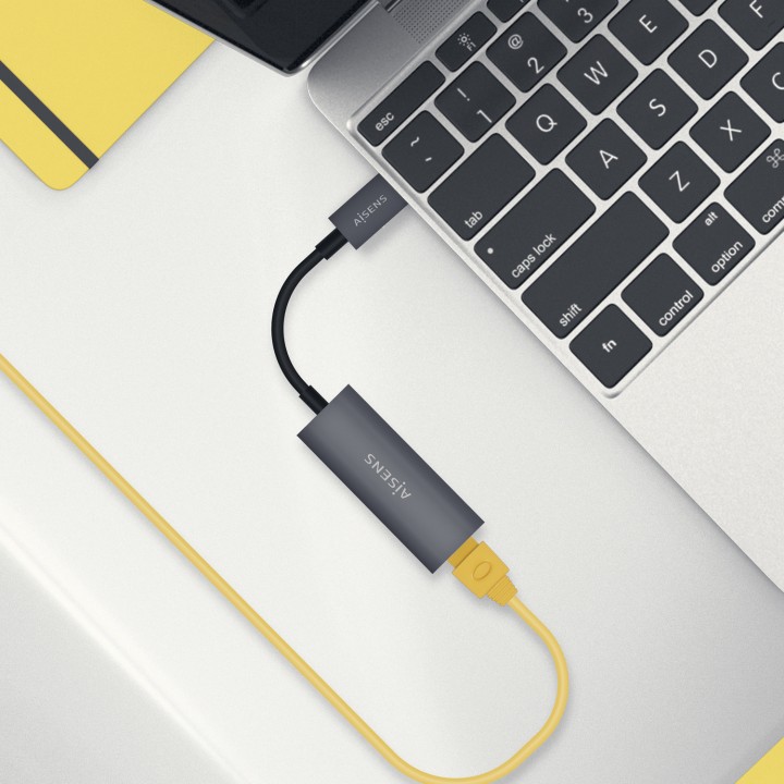 Adaptador AISENS USB-C/M a RJ45/H 15cm Gris (A109-0709)