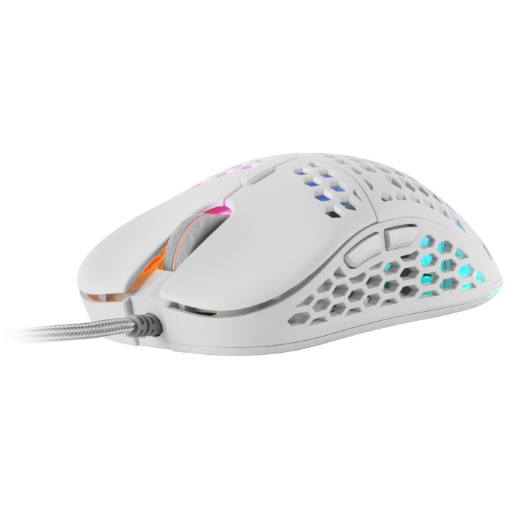 Ratón Mars Gaming RGB USB-A 12800dpi Blanco (MM55W)