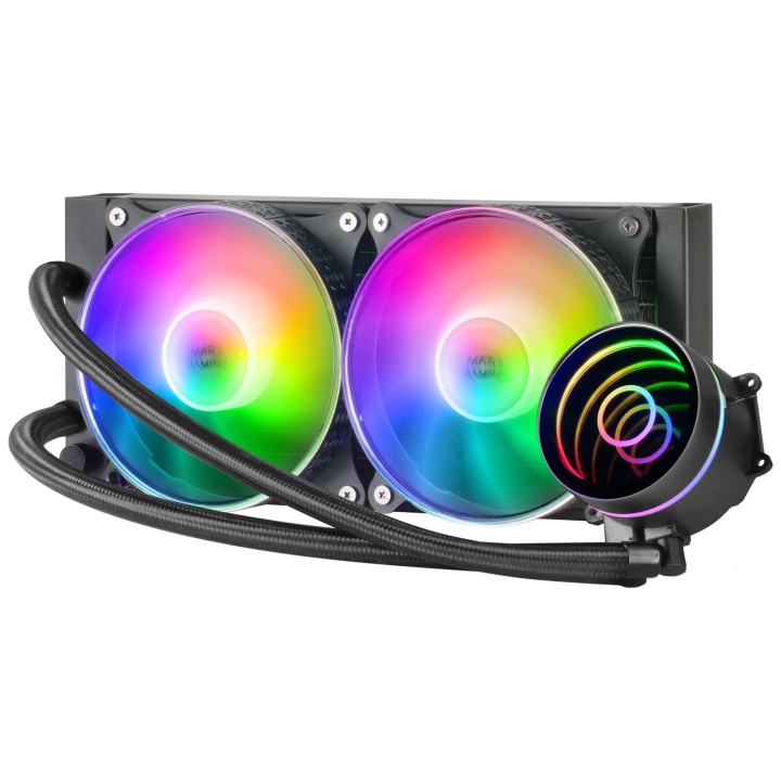 Ref. Líq. CPU Mars Gaming 400W FRGB Negra (MLONE240)