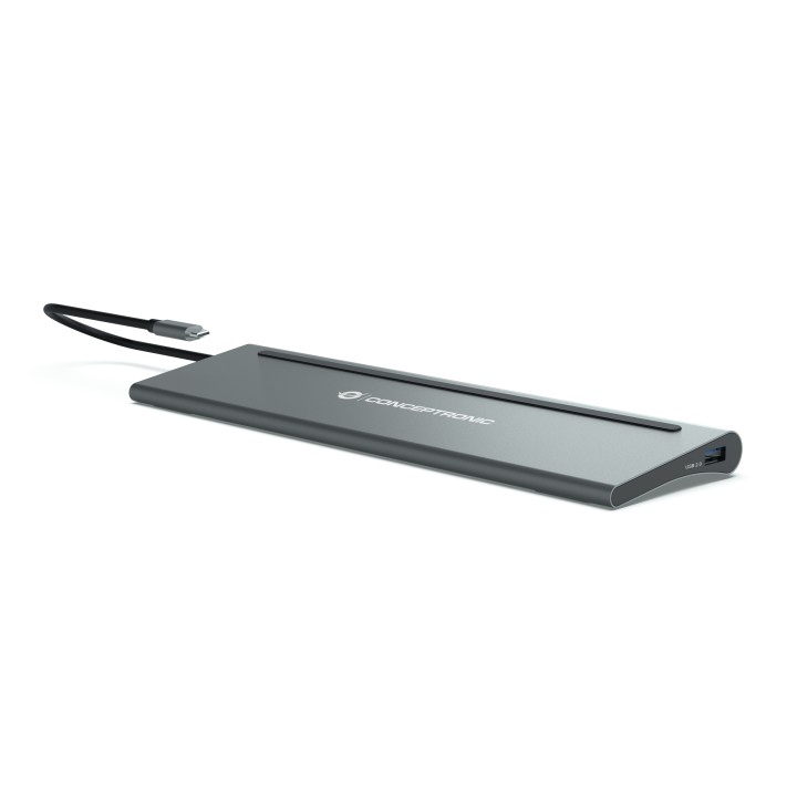 Docking CONCEPTRONIC 12en1 USB-C 18cm Gris (DONN17G)