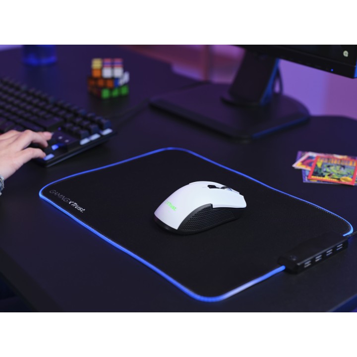 Ratón Gaming Trust GXT923W YBAR RF Blanco/Negro (24889)