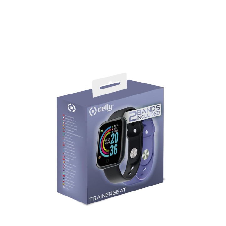Smartwatch CELLY 1.44" BT Negro/Violeta (TRAINERBEATVL)