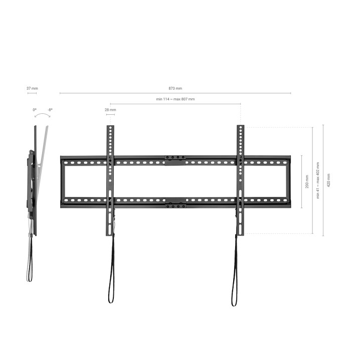Soporte Pared AISENS 37"-90" Inclina 75Kg (WT90T-121)