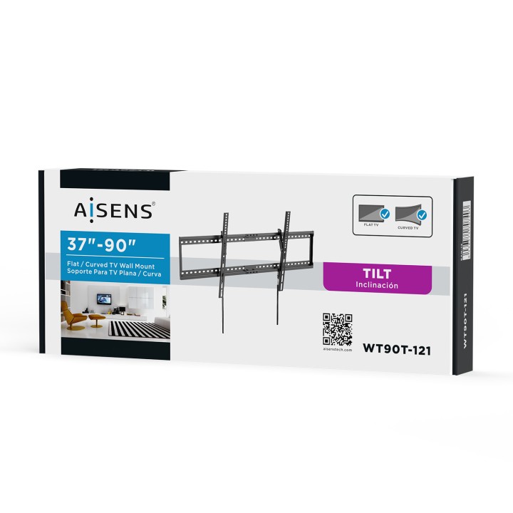 Soporte Pared AISENS 37"-90" Inclina 75Kg (WT90T-121)