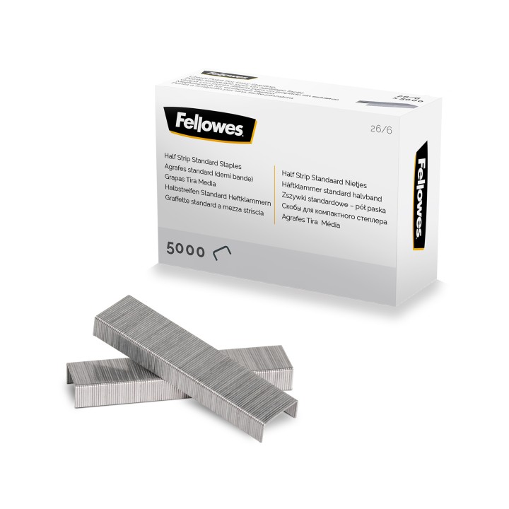 Grapas Fellowes 26/6 5000 Unidades Plata (5117601)