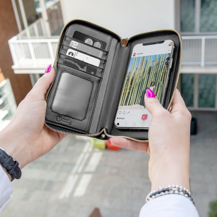 Funda Cartera Universal CELLY 6.5" Negra (VENEREBK)