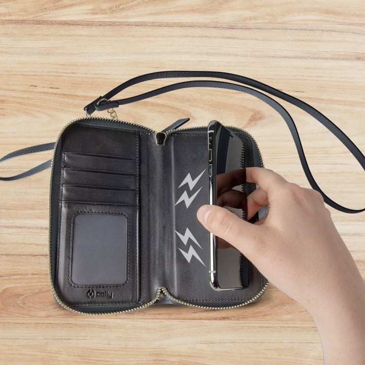 Funda Cartera Universal CELLY 6.5" Negra (VENEREBK)
