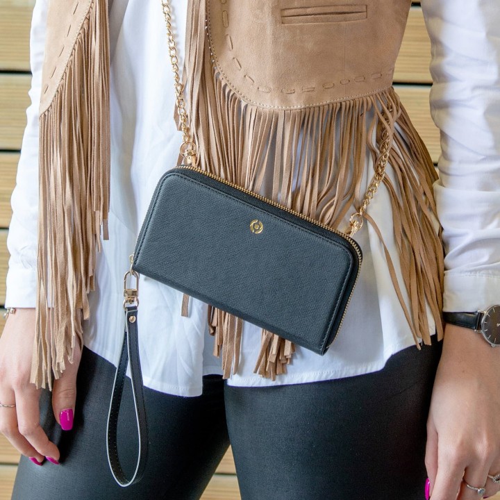 Funda Cartera Universal CELLY 6.5" Negra (VENEREBK)