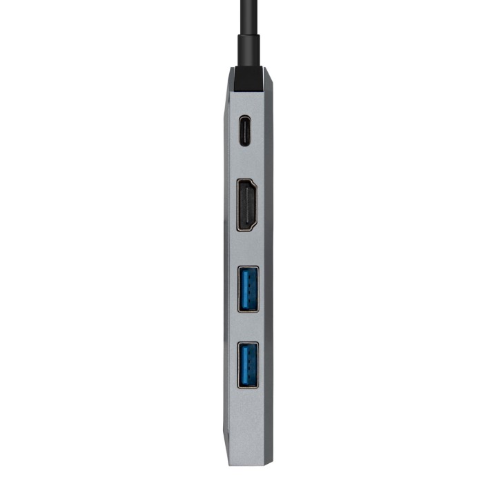 Adaptador AISENS 5en1 USB-C 15cm Gris (ASUC-5P003-GR)