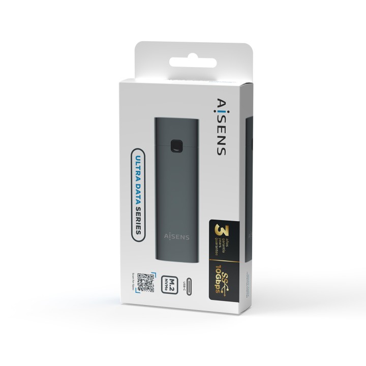 Caja AISENS SSD M.2 NVMe USB-C 3.1 Gris (ASM2-021GR)