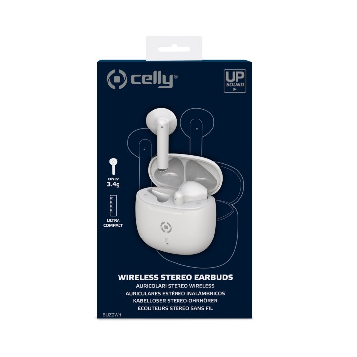 Auriculares CELLY Earbuds TWS BT 5.3 Blancos (BUZ2WH)