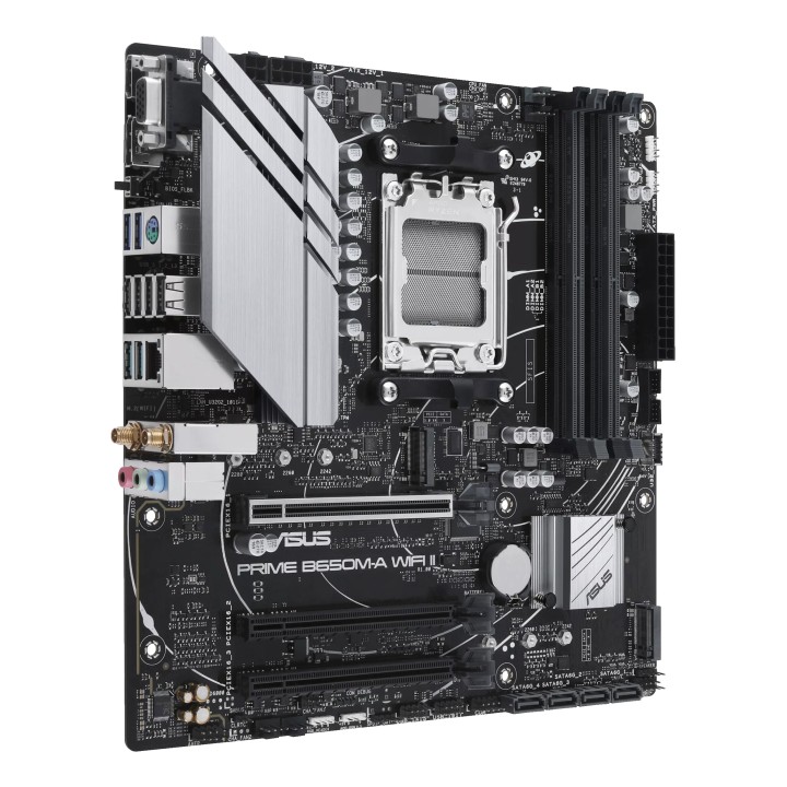 ASUS PRIME B650M-A WIFI II:(AM5) 4DDR5 HDMI VGA DP mATX