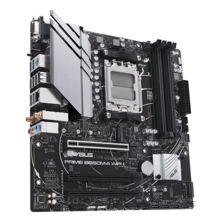 ASUS PRIME B650M-A WIFI II:(AM5) 4DDR5 HDMI VGA DP mATX