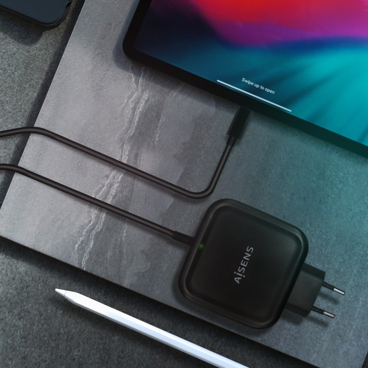 Cargador Pared AISENS 65W USB-C Negro (ASCH-1PD65WL-BK)