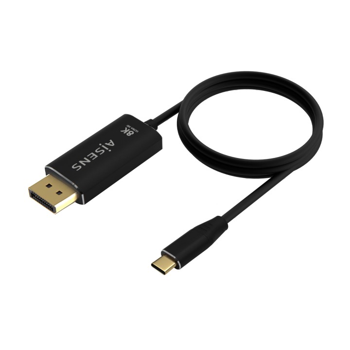 Cable AISENS USB-C/M a DP/M 0.8m Negro (A109-0686)