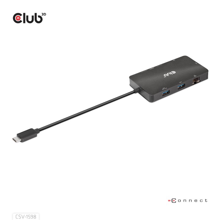 Docking Station Club 3D 7en1 USB-C Negro (CSV-1598)