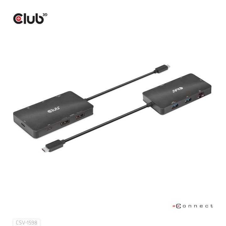 Docking Station Club 3D 7en1 USB-C Negro (CSV-1598)