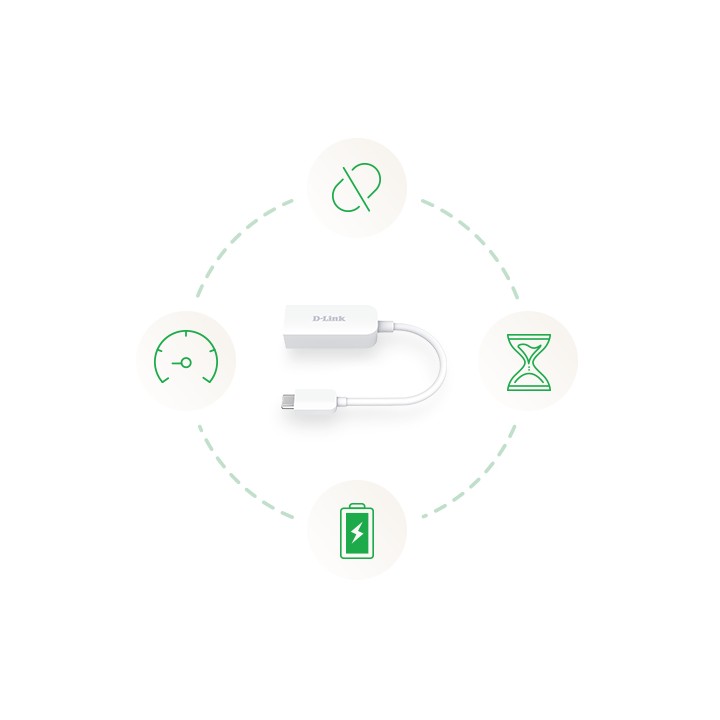 Adaptador D-Link USB-C a 2.5 Gigabit Lan (DUB-E250)