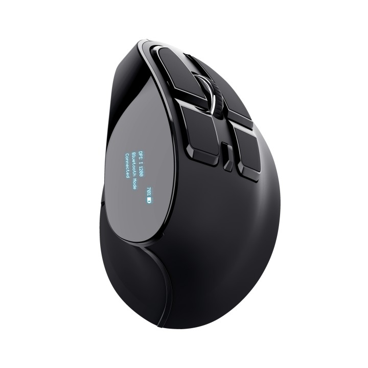 Ratón Vertical Trust Voxx RF Bluetooth Negro (23731)