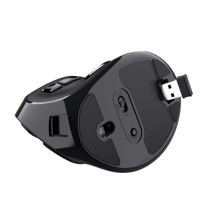 Ratón Vertical Trust Voxx RF Bluetooth Negro (23731)