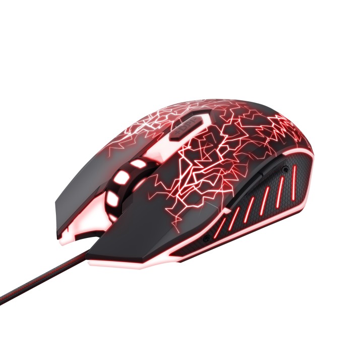 Pack Gaming Trust Ratón+Alfombrilla RGB Negro (24752)