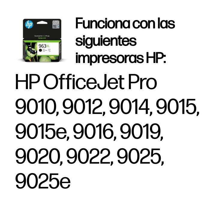 Tinta HP 963XL Negro 47.86ml 2000 páginas (3JA30AE)