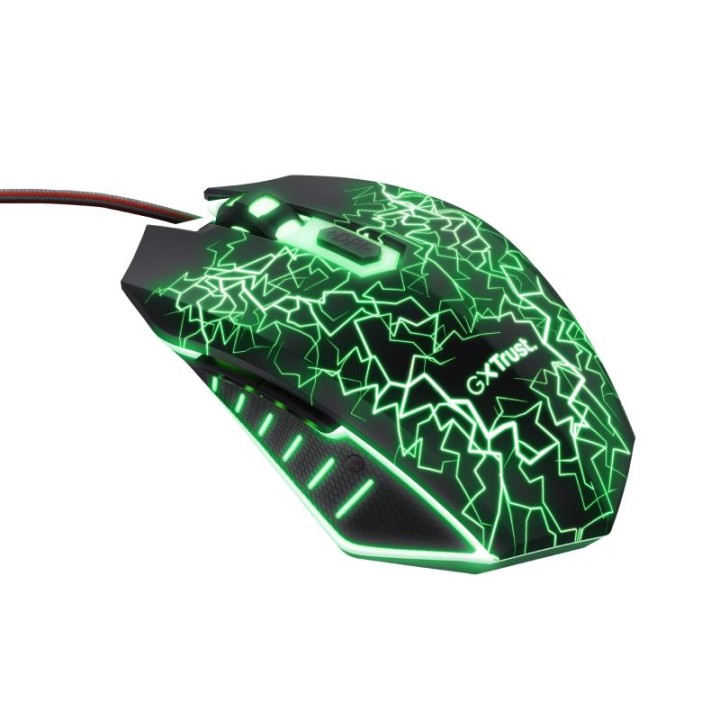 Pack Gaming Trust Ratón+Alfombrilla RGB Negro (24752)