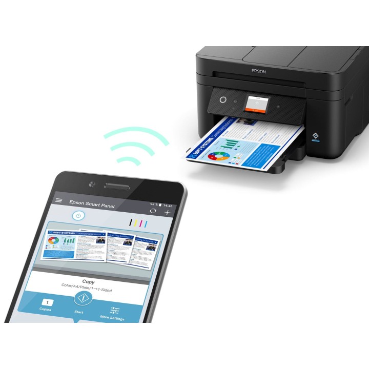 Multif Epson WF-2965DWF A4 Color Fax Negra (C11CK60404)