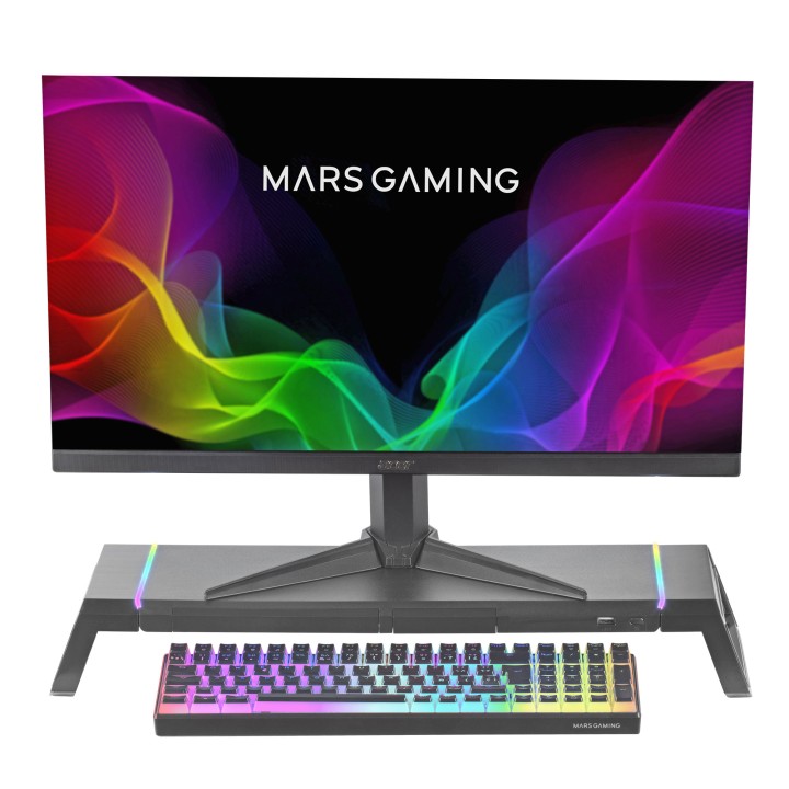 Soporte de Sobremesa Mars Gaming Monitor Negro (MGSONE)