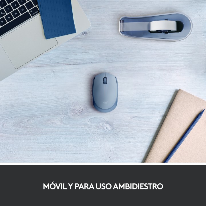 Ratón LOGITECH M171 Wireless Gris Azulado (910-006866)