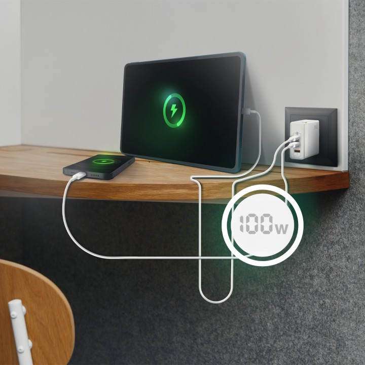 Cargador Pared AISENS 1USB-A 2USB-C (ASCH-100W3P008-W)