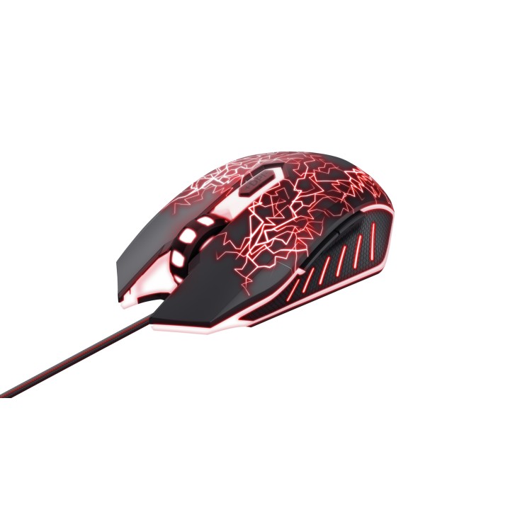 Pack Gaming Trust Ratón+Alfombrilla RGB Negro (24625)