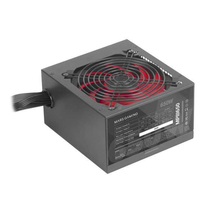 Fuente Mars Gaming ATX 650W PFC 85% Negra (MPIII650)