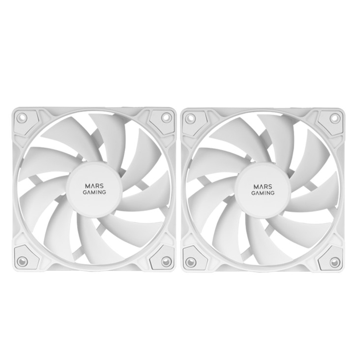 Ventilador Mars Gaming MF-PROX2 Kit 2 Blanco (MFPROX2W)