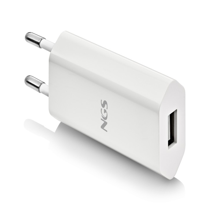 Cargador de Pared NGS 5W 1xUSB 2.0 Blanco (BUCKETACE)