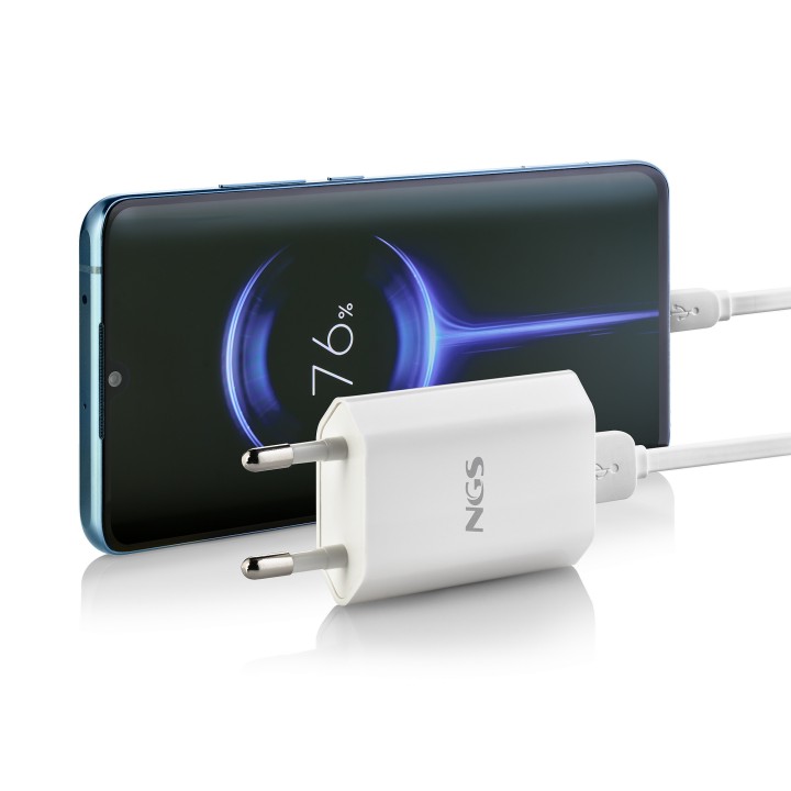 Cargador de Pared NGS 5W 1xUSB 2.0 Blanco (BUCKETACE)