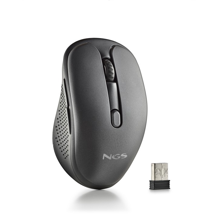 Ratón NGS Óptico Wireless 1600dpi Negro (EVORUSTBLACK)