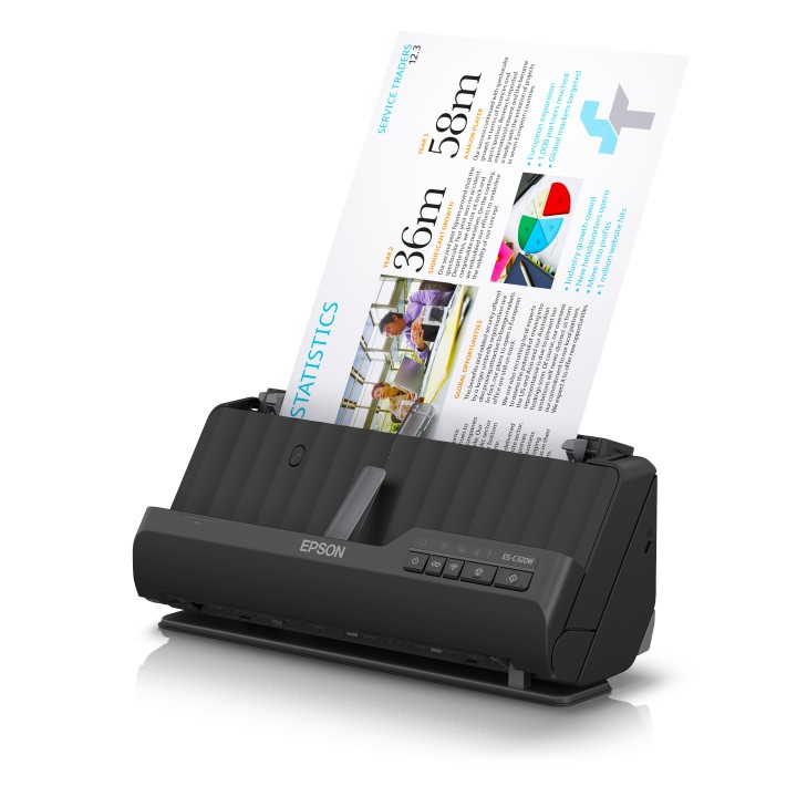 Escáner Epson DS-C320W A4 ADF USB Negro (B11B270401)