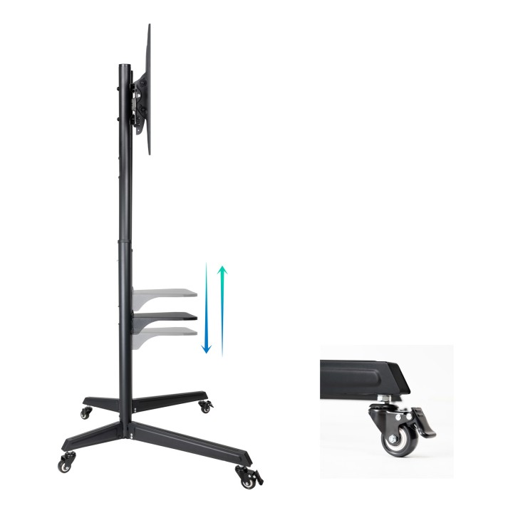 Soporte Suelo TOOQ 37"-70" Inclina Ruedas (FS1170M-B)