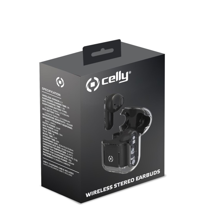 Auriculares CELLY TWS Intraurales Negros (SHEERBK)
